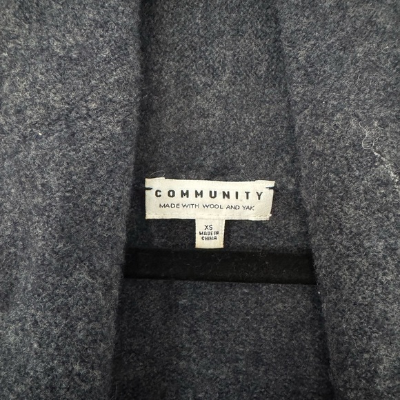 Artizia Community Wool and Yak Dark Gray Long Cardigan - Picture 2 of 4